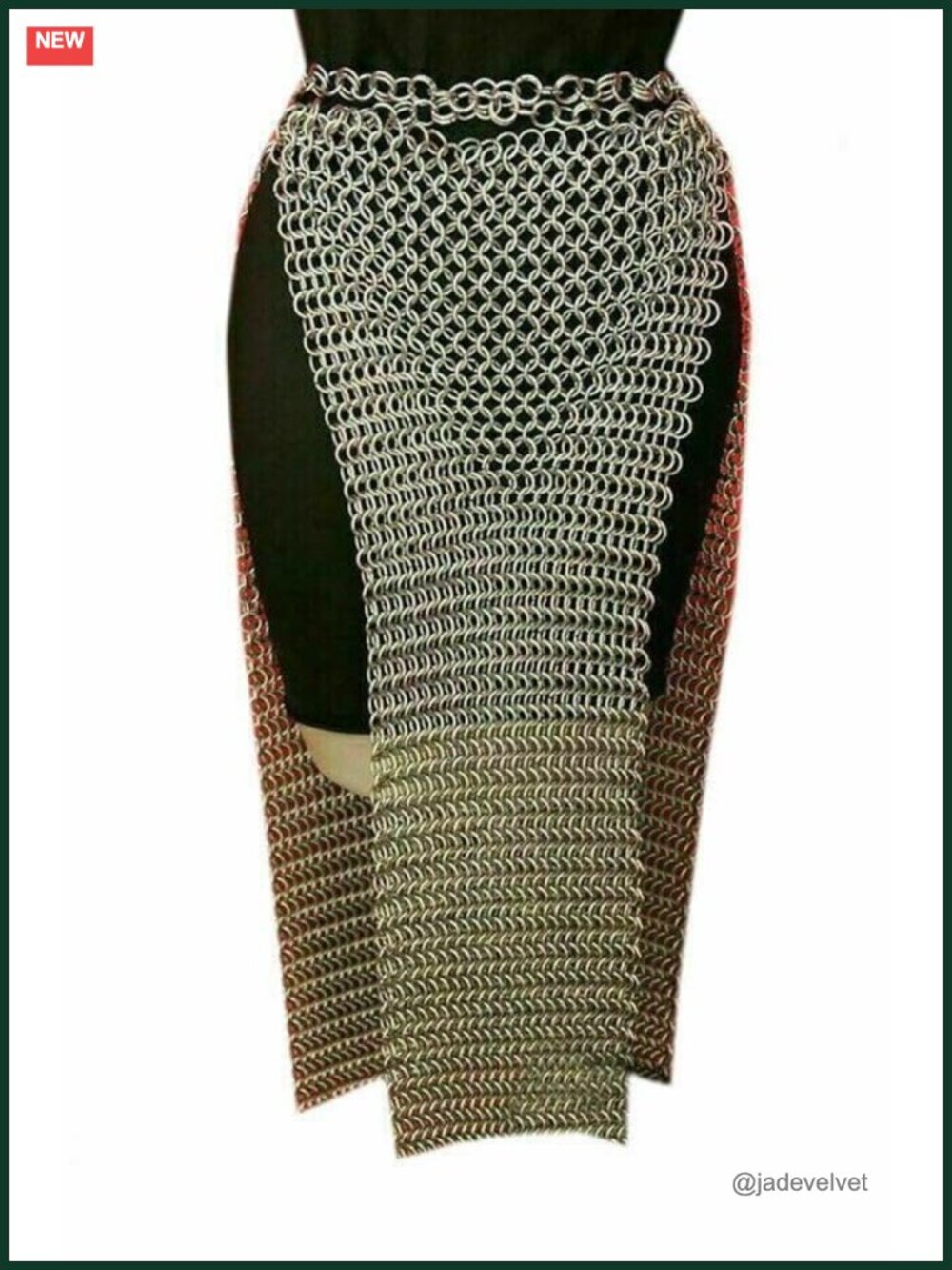 Aluminum Butted Chainmail Skirt 25 Inch Long